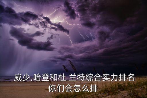  威少,哈登和杜 蘭特綜合實力排名你們會怎么排