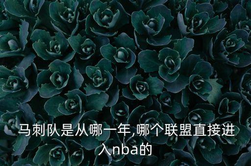  馬刺隊(duì)是從哪一年,哪個(gè)聯(lián)盟直接進(jìn)入nba的