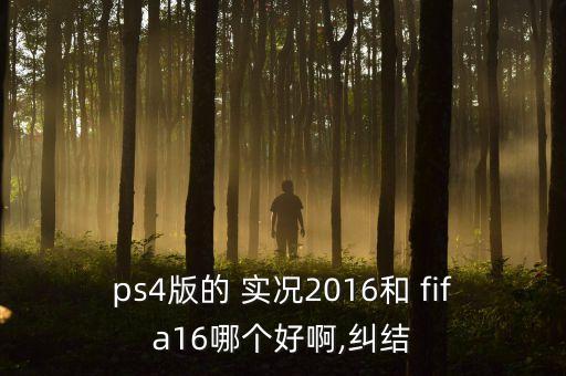 ps4版的 實況2016和 fifa16哪個好啊,糾結(jié)