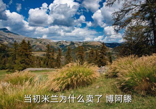 當初米蘭為什么賣了 博阿滕
