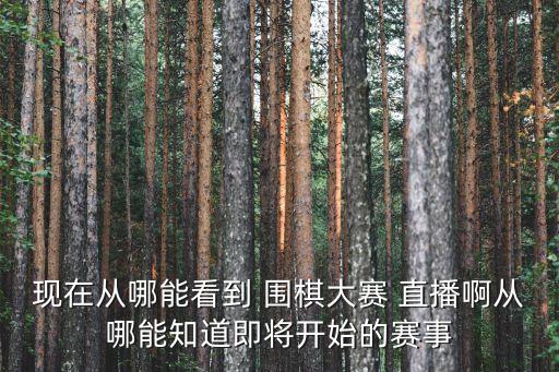 哪個(gè)平臺(tái)有圍棋直播,如何在天元圍棋渠道觀看直播呢!