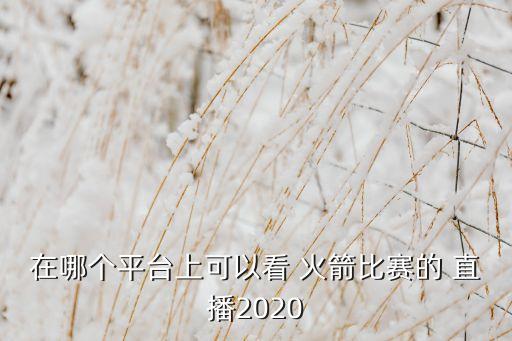 在哪個平臺上可以看 火箭比賽的 直播2020