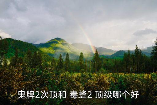 鬼牌2次頂和 毒蜂2 頂級哪個(gè)好