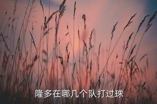  隆多在哪幾個隊打過球