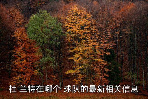 杜 蘭特在哪個(gè) 球隊(duì)的最新相關(guān)信息