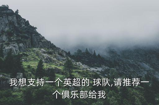 我想支持一個(gè)英超的 球隊(duì),請推薦一個(gè)俱樂部給我