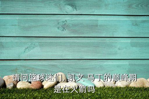 請問籃球迷們, 凱文 馬丁的巔峰期是在火箭嗎