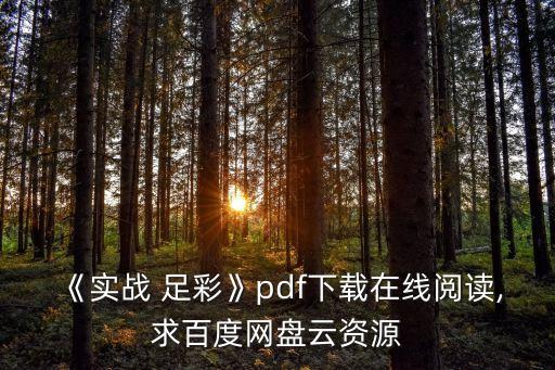 《實(shí)戰(zhàn) 足彩》pdf下載在線閱讀,求百度網(wǎng)盤云資源