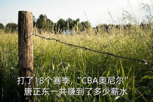 打了18個賽季,“CBA奧尼爾” 唐正東一共賺到了多少薪水