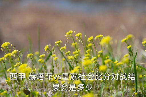 西甲 赫塔菲vs皇家社會比分對戰(zhàn)結果會是多少