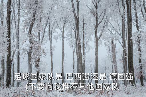  足球國家隊是 巴西強(qiáng)還是 德國強(qiáng)(不要向我推薦其他國家隊