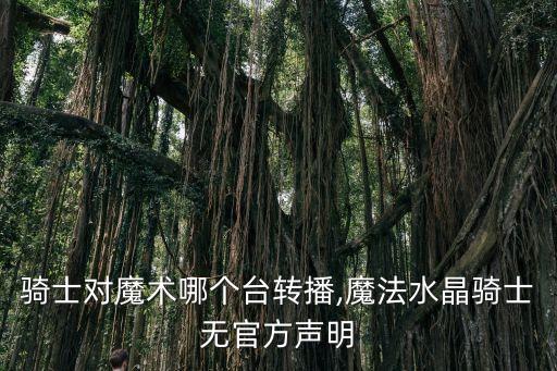 7日騎士對魔術(shù)哪個(gè)臺轉(zhuǎn)播,魔法水晶騎士無官方聲明