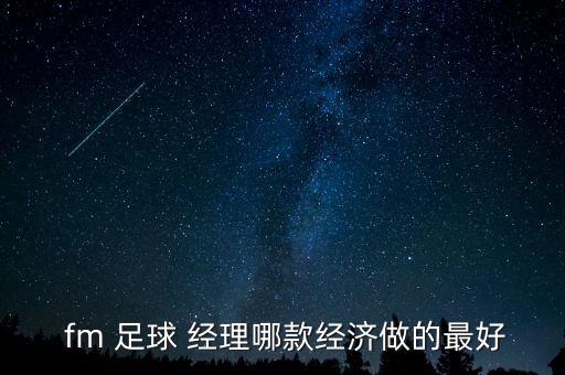  fm 足球 經(jīng)理哪款經(jīng)濟(jì)做的最好
