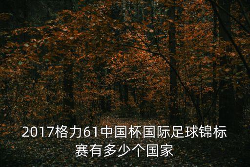 2017格力61中國杯國際足球錦標(biāo)賽有多少個國家