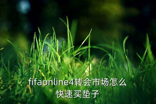 fifaonline4轉會市場怎么快速買墊子