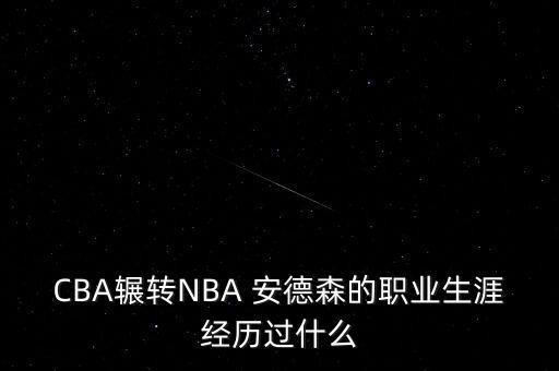 CBA輾轉(zhuǎn)NBA 安德森的職業(yè)生涯經(jīng)歷過什么