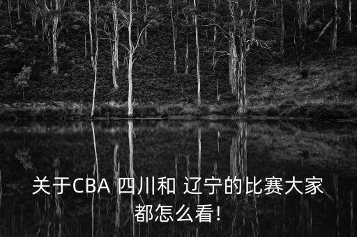關(guān)于CBA 四川和 遼寧的比賽大家都怎么看!