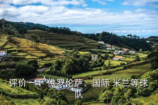 評(píng)價(jià)一下 佛羅倫薩、國(guó)際 米蘭等球隊(duì)