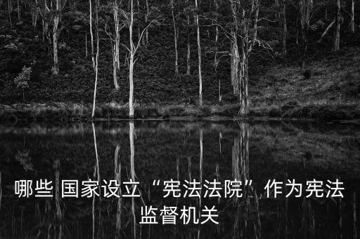 哪些 國(guó)家設(shè)立“憲法法院”作為憲法監(jiān)督機(jī)關(guān)