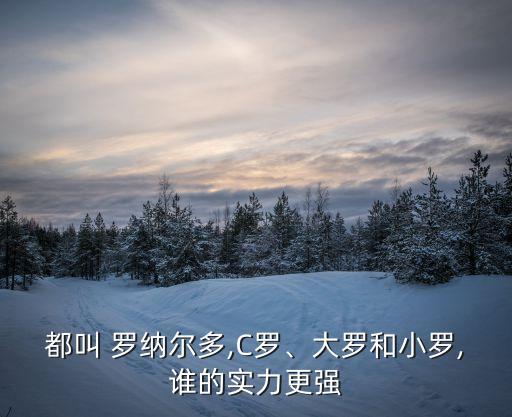 都叫 羅納爾多,C羅、大羅和小羅,誰的實力更強