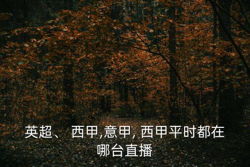 哪個轉播西甲,周末英超直播受郭晶晶和李智陞影響