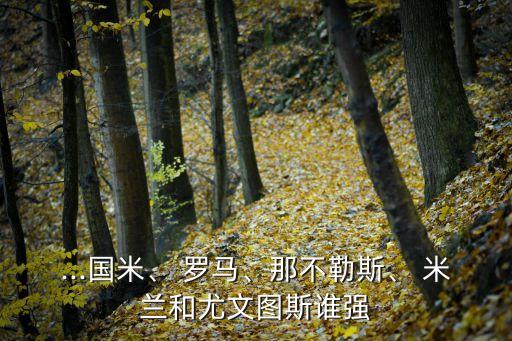...國米、 羅馬、那不勒斯、 米蘭和尤文圖斯誰強