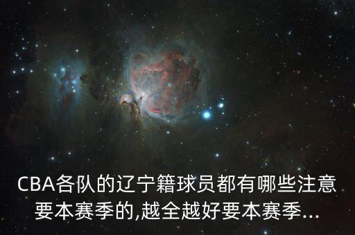 CBA各隊(duì)的遼寧籍球員都有哪些注意要本賽季的,越全越好要本賽季...