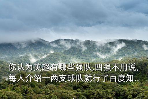 阿斯頓維拉與博爾頓足球哪個強(qiáng),英超聯(lián)賽八支強(qiáng)隊的成績