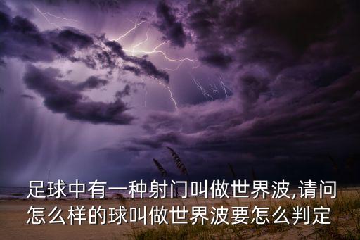  足球中有一種射門叫做世界波,請問怎么樣的球叫做世界波要怎么判定