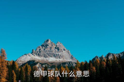 德甲球隊什么意思