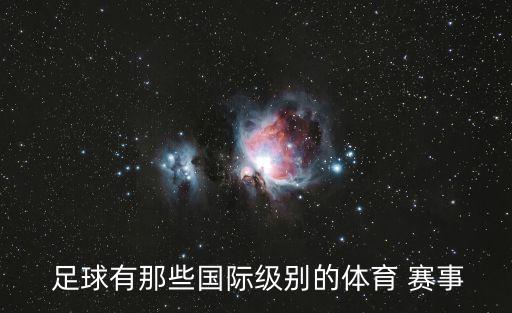  足球有那些國際級別的體育 賽事