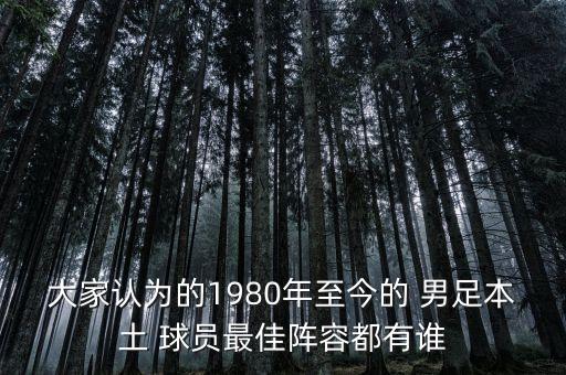 大家認為的1980年至今的 男足本土 球員最佳陣容都有誰