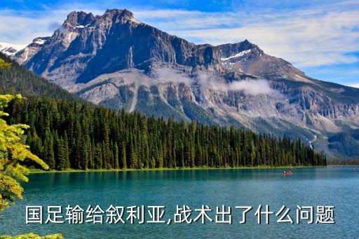 國足輸給敘利亞,戰(zhàn)術出了什么問題