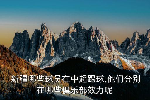  新疆哪些球員在中超踢球,他們分別在哪些俱樂(lè)部效力呢