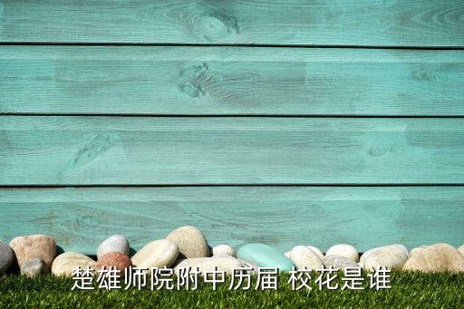 楚雄師院附中歷屆 ?；ㄊ钦l