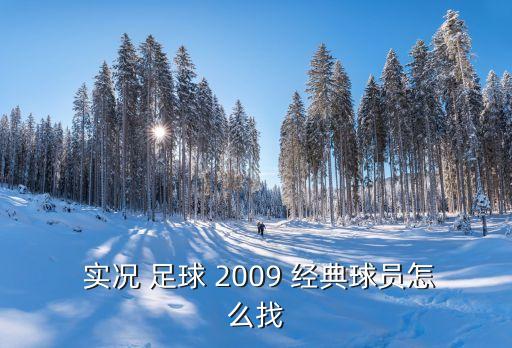  實(shí)況 足球 2009 經(jīng)典球員怎么找