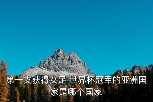 第一支獲得女足 世界杯冠軍的亞洲國家是哪個(gè)國家