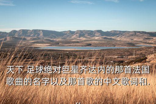 天下 足球絕對巨星齊達(dá)內(nèi)的那首法國歌曲的名字以及那首歌的中文歌詞和...