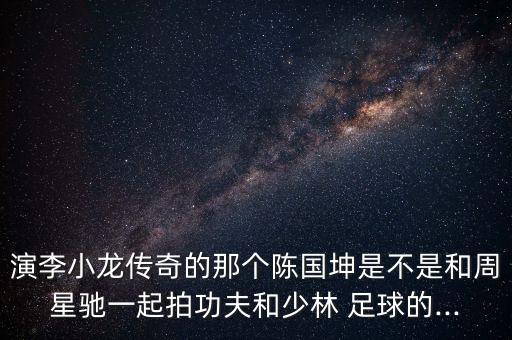 演李小龍傳奇的那個(gè)陳國(guó)坤是不是和周星馳一起拍功夫和少林 足球的...