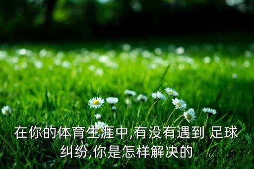 在你的體育生涯中,有沒有遇到 足球糾紛,你是怎樣解決的