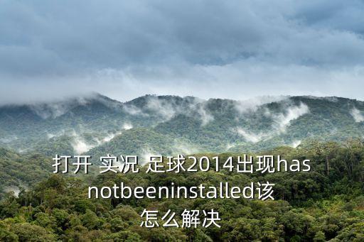 打開 實況 足球2014出現(xiàn)hasnotbeeninstalled該怎么解決