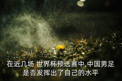 在近幾場(chǎng) 世界杯預(yù)選賽中,中國(guó)男足是否發(fā)揮出了自己的水平