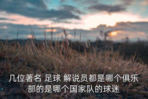 幾位著名 足球 解說(shuō)員都是哪個(gè)俱樂(lè)部的是哪個(gè)國(guó)家隊(duì)的球迷