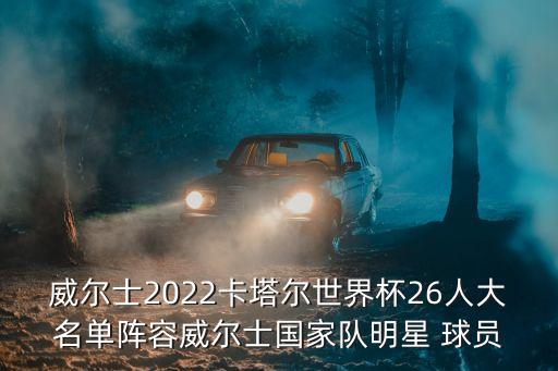 威爾士2022卡塔爾世界杯26人大名單陣容威爾士國(guó)家隊(duì)明星 球員