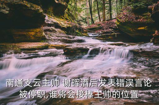 南通支云主帥 謝暉酒后發(fā)表錯(cuò)誤言論被停職,誰(shuí)將會(huì)接棒主帥的位置