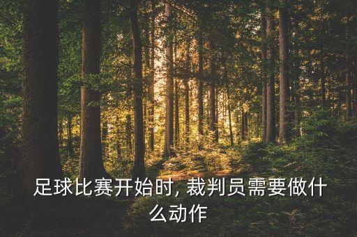  足球比賽開始時(shí), 裁判員需要做什么動(dòng)作