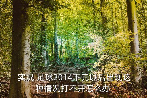  實(shí)況 足球2014下完以后出現(xiàn)這種情況打不開怎么辦