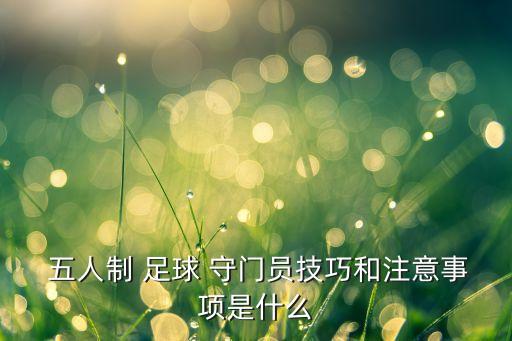 五人制足球守門(mén)員規(guī)則