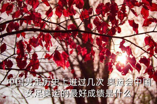 中國男足歷史上進(jìn)過幾次 奧運會中國女足奧運的最好成績是什么