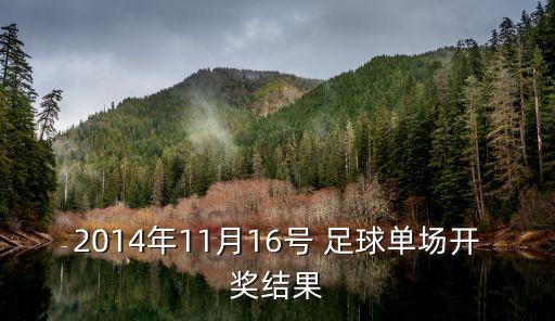 2014年11月16號(hào) 足球單場(chǎng)開獎(jiǎng)結(jié)果